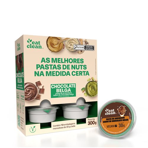 Pasta de Amendoim Chocolate Belga 30g - display 10 unidades