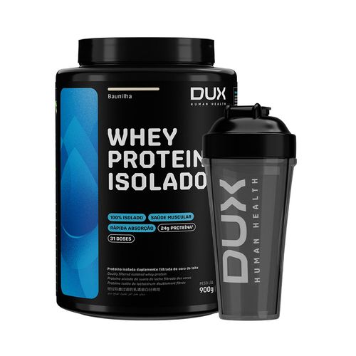 WHEY PROTEIN ISOLADO 900G +  COQUETELEIRA